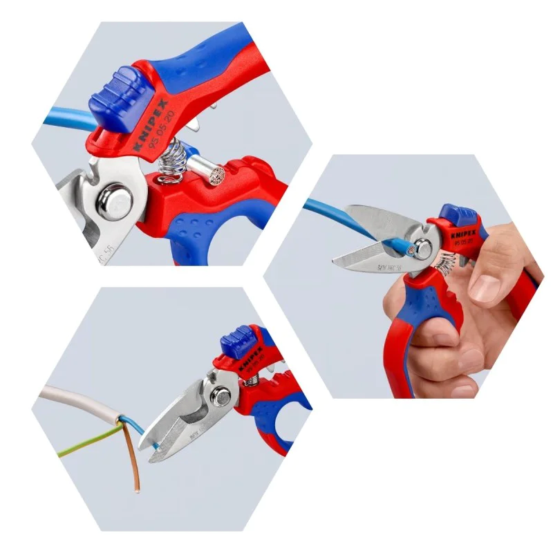 Angled cable cutter Knipex 95 05 20 SB, 160 mm