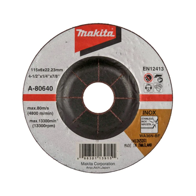 Grinding disc for stainless steel Makita A-80640, 115 mm