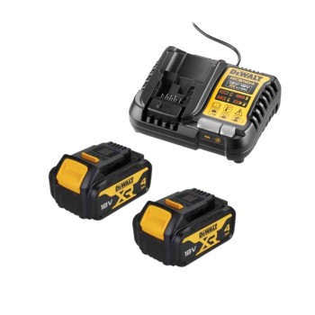 Set of charger and 2 batteries DeWALT DCB1104M2, 12-18V, 4Ah
