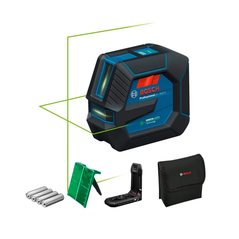 Linear Laser Level BOSCH GLL 20-22 G, 0601065600, green, 2 lines