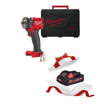 Акумулаторен гайковерт Milwaukee M18FIW2F12-0X, 18V, 339Nm + ПОДАРЪК Батерия 3.0 Ah