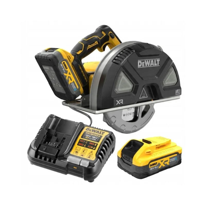 Cordless circular saw for metal DeWalt DCS383H2, 18 V, 184 mm