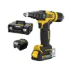 Cordless riveter DeWALT DCF403E1GT, 18 V, 2.4-4.8 mm