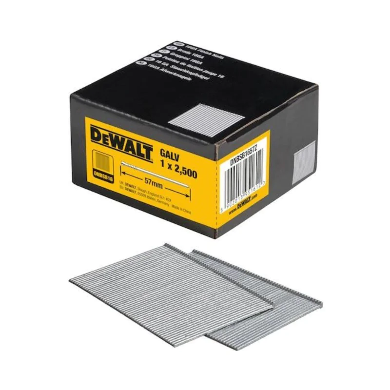 Nails for DeWALT DNBSB1657Z, 1.6x57mm, 2500 pcs