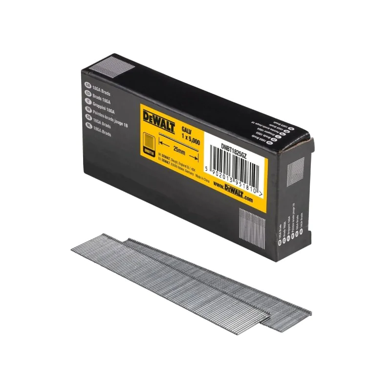 Nails for DeWALT DNBT1825GZ, 1.25x25mm, 5000 pcs