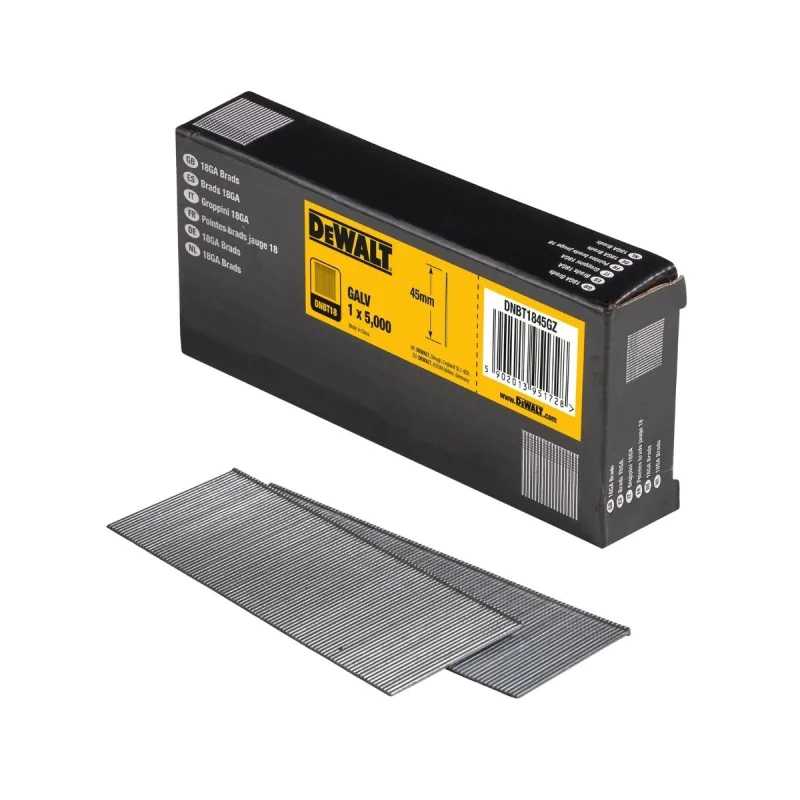 Nails for DeWALT DNBT1845GZ, 1.25x45mm, 5000 pcs