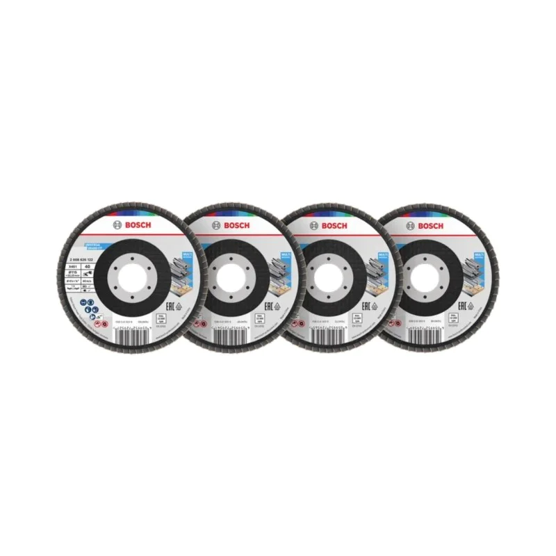 Set of Bosch lamellar discs 2608626162, f125mm, G40-120, 15 pcs