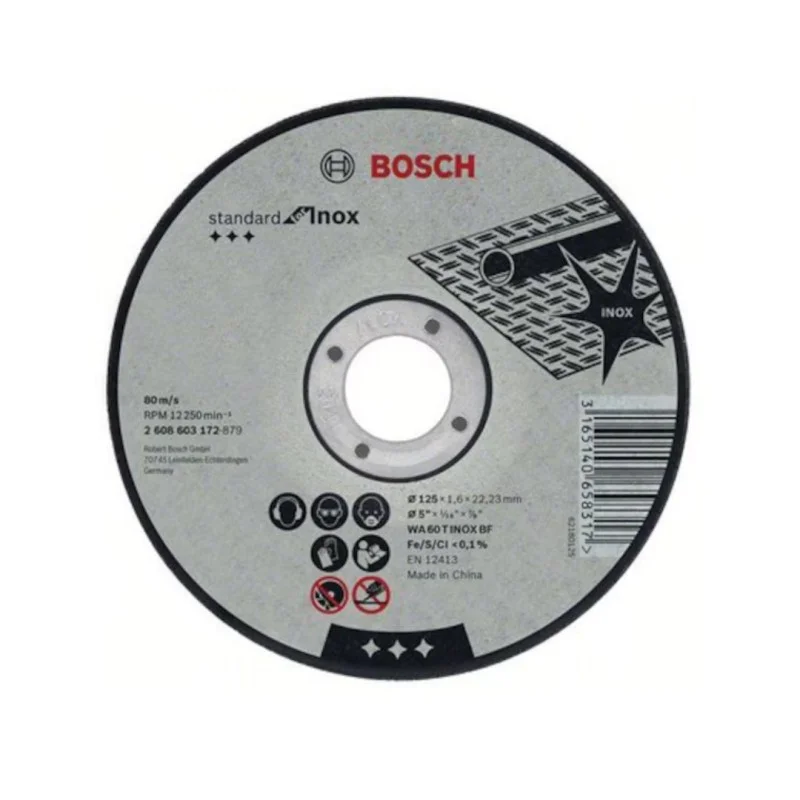 Cutting wheel for stainless steel and metal Bosch 2608603172, ф125x1.6 mm,