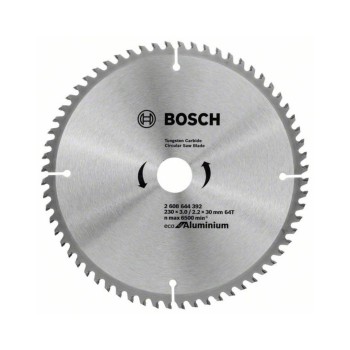 Диск за циркуляр Bosch Eco for Aluminium 2608644392, 230 х 30 мм, 64 зъба