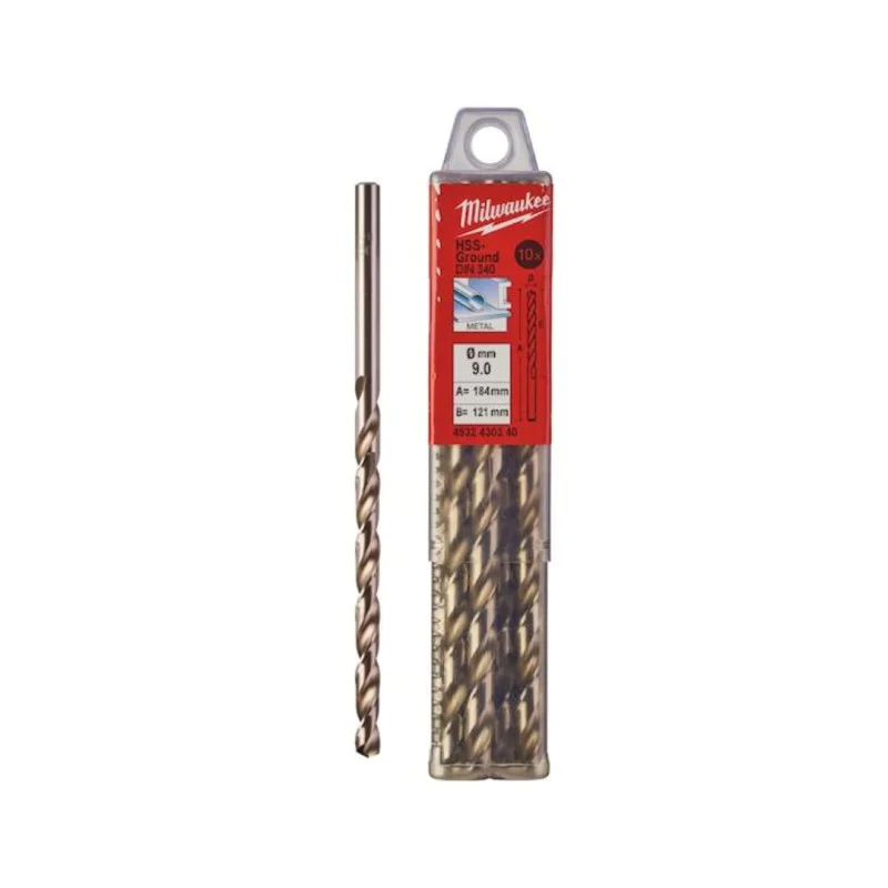 Metal drill Milwaukee 4932430340, 9x115 mm, HSS-G, 10 pcs