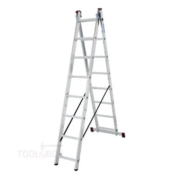 Двусекционна алуминиева стълба Krause CORDA 2x8 професионална, 150 кг, 030283