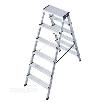 Двустранна алуминиева стълба Krause DOPLO 2x6, 1,30 м, 150 кг, 120359