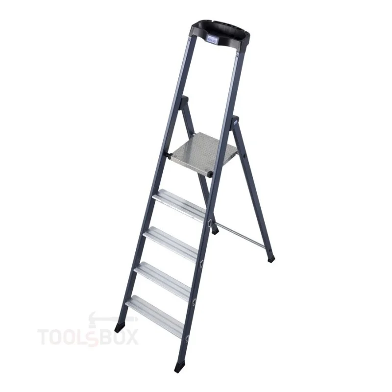 Алуминиева стояща стълба с площадка Krause SePRO S 4+1, елоксирана, 1,05 м, 150 кг, 124197