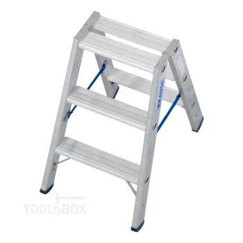 Double-sided aluminium ladder Krause STABILO 2x3, 0.80 m, 150 kg, 124715