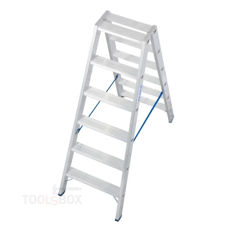 Двустранна алуминиева стълба Krause STABILO Стояща 2x6, 1,55 м, 150 кг, 124746