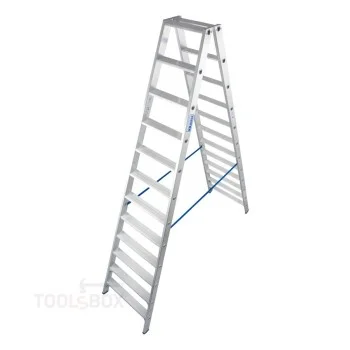 Двустранна алуминиева стълба Krause STABILO Стояща 2x12, 3,05 м, 150 кг, 124784