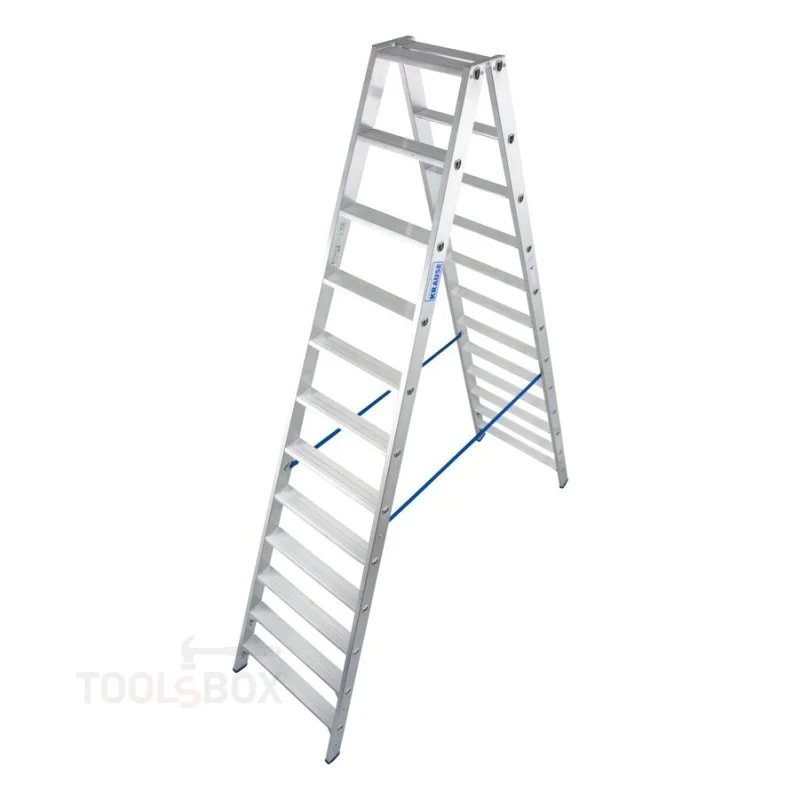 Двустранна алуминиева стълба Krause STABILO Стояща 2x12, 3,05 м, 150 кг, 124784