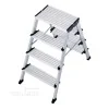 Двустранна алуминиева стълба Krause TREPPO 2x4 с широки стъпала 125 мм, 0,85 м, 150 кг, 126047