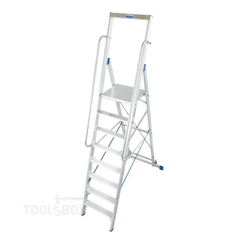 Складова стълба с платформа Krause STABILO, 8 стъпала, платформа 1,90 м, 150 кг, 127785