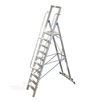 Складова стълба с платформа Krause STABILO, 10 стъпала, платформа 2,35 м, 150 кг, 127808