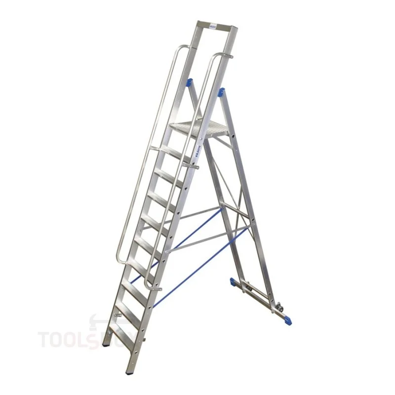 Складова стълба с платформа Krause STABILO, 10 стъпала, платформа 2,35 м, 150 кг, 127808