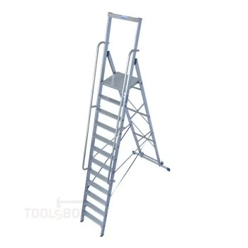 Складова стълба с платформа Krause STABILO, 12 стъпала, платформа 2,80 м, 150 кг, 127822