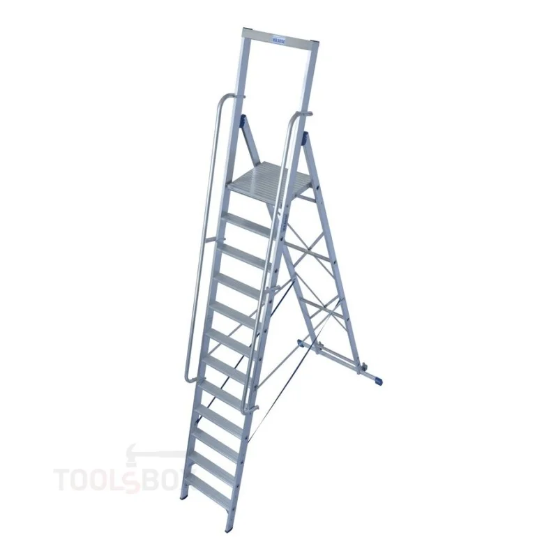 Складова стълба с платформа Krause STABILO, 12 стъпала, платформа 2,80 м, 150 кг, 127822