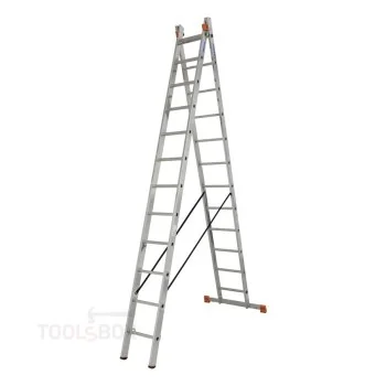 Двусекционна алуминиева стълба Krause DUBILO 2x12 професионална, 150 кг, 129505