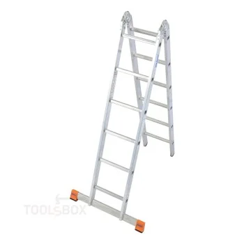 Двойна алуминиева стълба с панта Krause TRIMATIC 2x6, 150 кг, 129901