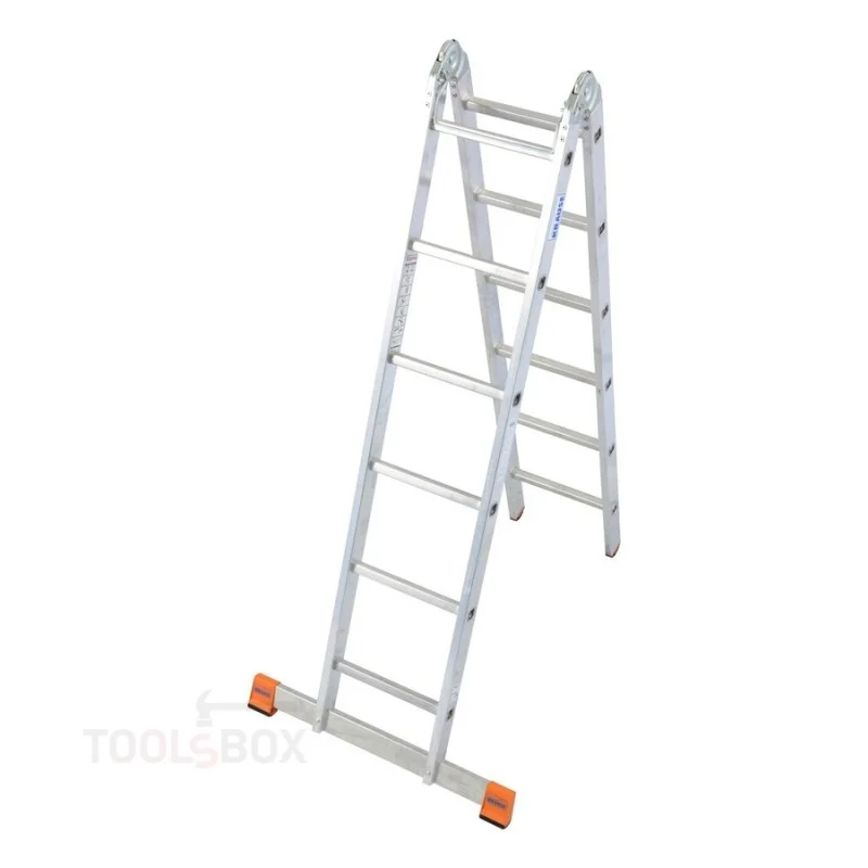 Двойна алуминиева стълба с панта Krause TRIMATIC 2x6, 150 кг, 129901
