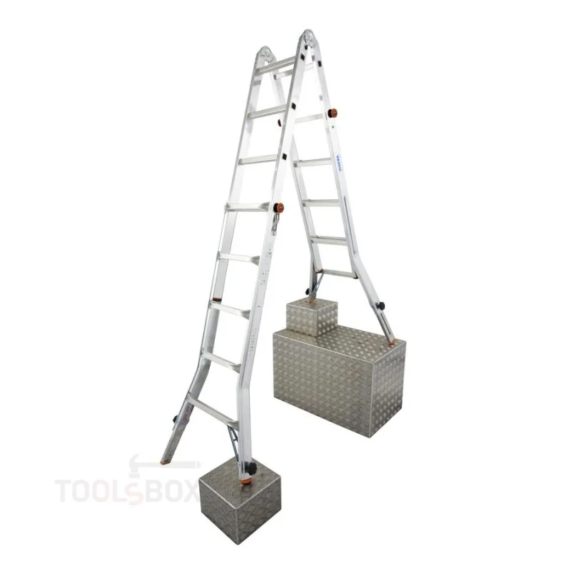 Телескопична алуминиева стълба Krause TELE VARIO 4x5, 150 кг, 129987