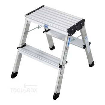 Двустранна алуминиева стълба-стъпало Krause TREPPY 2x2, 0,45 м, 150 кг, 130013