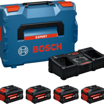 Bosch EXBA18V starter kit with 2x EXBA18V-55 + 2x EXBA18V-80 + EXAL18V2-320 charger, SKU 1600A0373Y