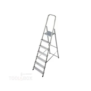Домакинска алуминиева стълба Krause CORDA 6+1, 1,40 м, 150 кг, 020743