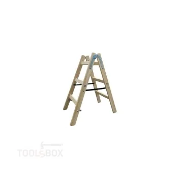 Дървена стълба TexStar 2x3 стъпала, 0,90 м, 150 кг