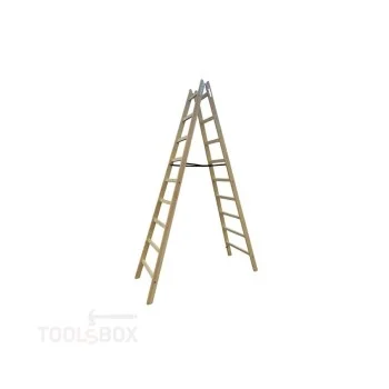 Дървена стълба TexStar 2x9 стъпала, 2,85 м, 150 кг