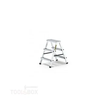 Двустранна алуминиева стълба Drabest 2x3, 0,60 м, 125 кг