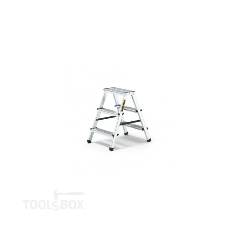 Двустранна алуминиева стълба Drabest 2x3, 0,60 м, 125 кг