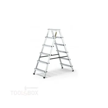 Двустранна алуминиева стълба Drabest 2x6, 1,20 м, 125 кг