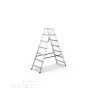 Двустранна алуминиева стълба Drabest 2x7, 1,50 м, 125 кг