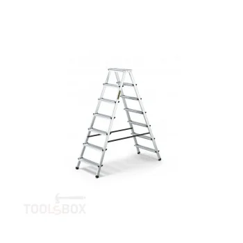 Двустранна алуминиева стълба Drabest 2x7, 1,50 м, 125 кг