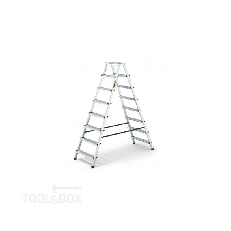 Двустранна алуминиева стълба Drabest 2x8, 1,70 м, 125 кг