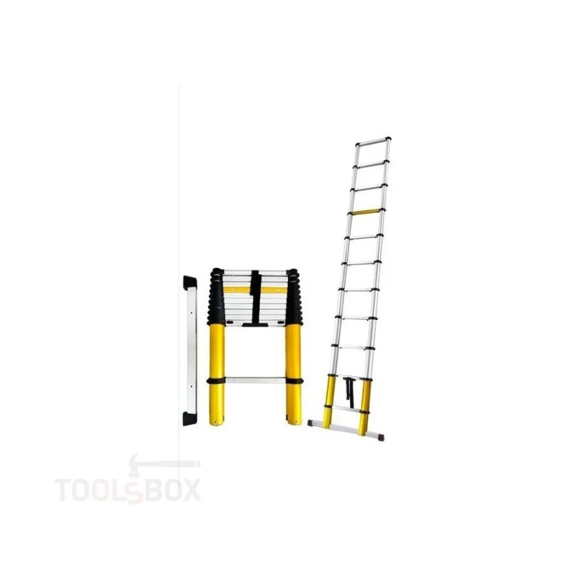 Телескопична алуминиева стълба Drabest DR-AL-TELE-3,2-MAX, 11 стъпала, 150 кг