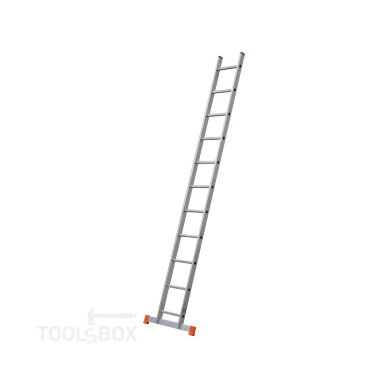 Едносекционна алуминиева стълба STS B02B/300 1x11, 3,10 м, 150 кг