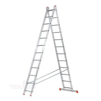 Двусекционна алуминиева стълба STS B10B2/330 2x12, 150 кг