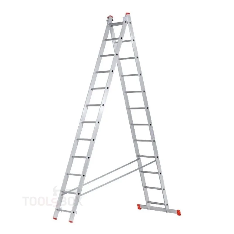 Двусекционна алуминиева стълба STS B10B2/330 2x12, 150 кг