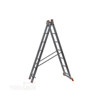 Двусекционна алуминиева стълба STS B10B2/200 2x7, 150 кг