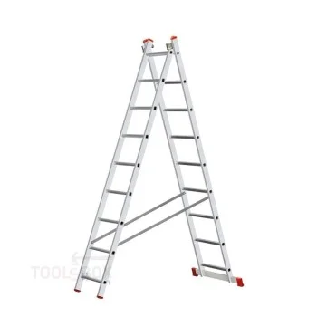 Двусекционна алуминиева стълба STS B10B2/250 2x9, 150 кг