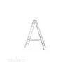 Двустранна алуминиева стълба STS A04ANP/250 PROFI 2x10, 2,43 м, 150 кг