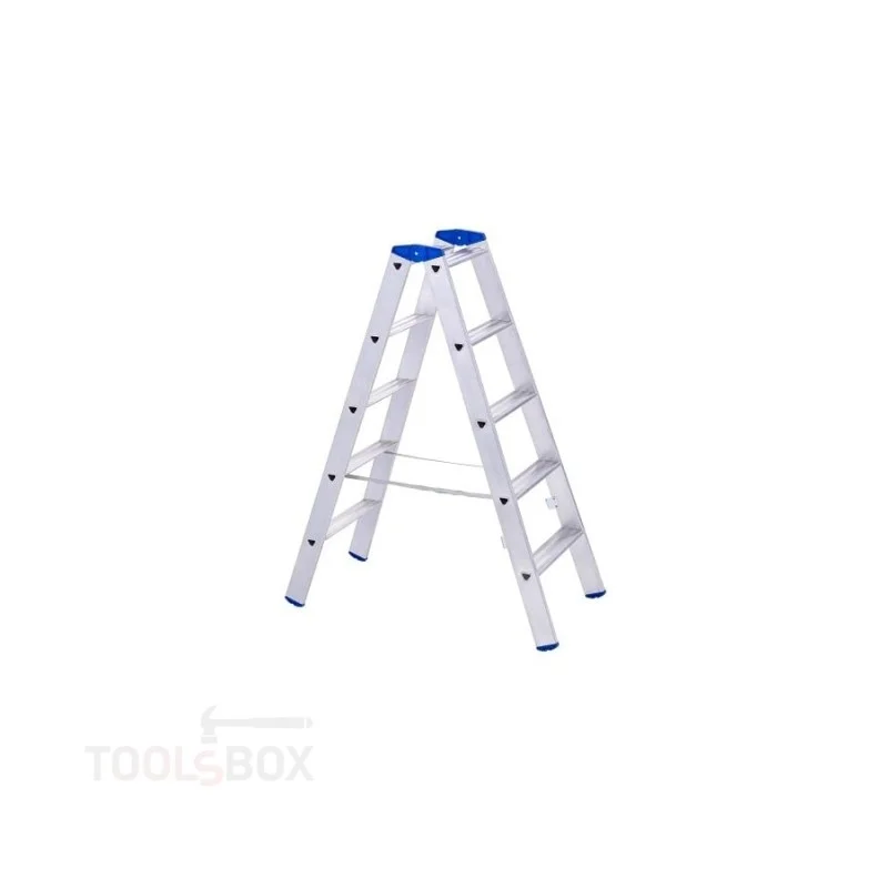 Двустранна алуминиева стълба STS A04ANP/125 PROFI 2x5, 1,25 м, 150 кг